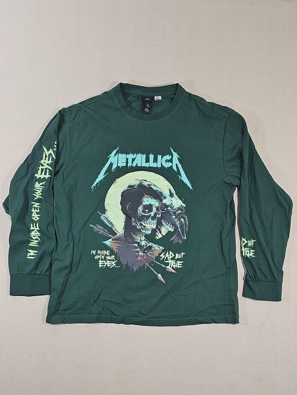H&M Green Relaxed Fit Graphic Tee